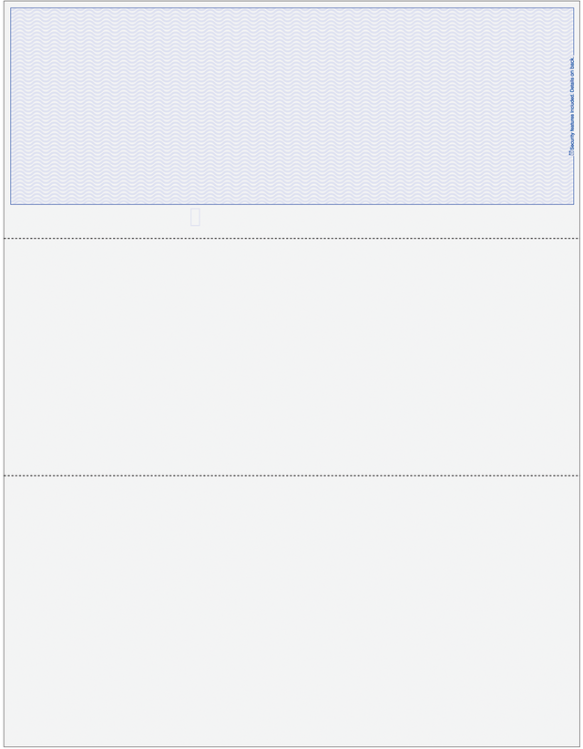 Wave Blank Business Checks on Top - Wave Blue