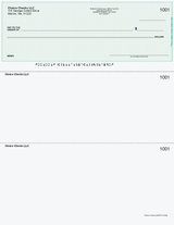Wave Imprinted Business Checks on Top - Good Security - Wave Green