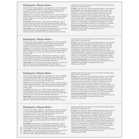W-2 Employer State, City or Local, Copy 1/D - 4up Horizontal