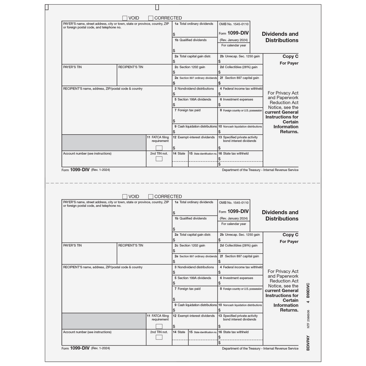 1099-DIV Dividends and Distributions - Copy C Payer