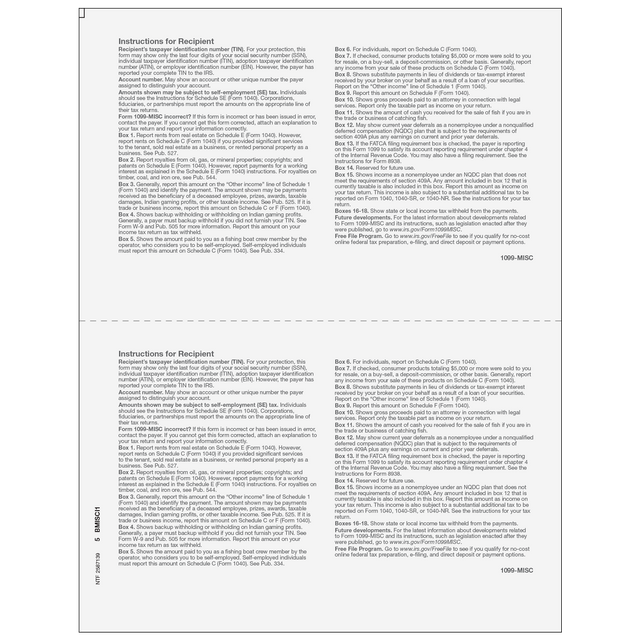 1099-MISC Miscellaneous Information - Recipient Copy B