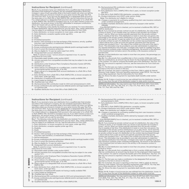 Form 1099-R Distributions from Pensions, etc. - Copy C Recipient