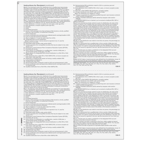 Form 1099-R Distributions from Pensions, etc. - Copy C Recipient