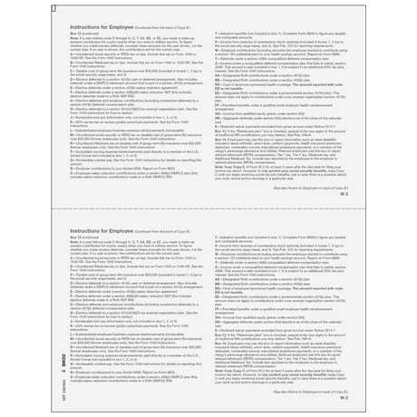 Form W-2 Employee Record, Copy C