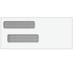 Double Window Envelope (Moisture Seal) 3 7/8 x 8 7/8 -500 Qty