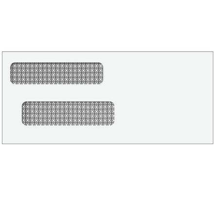 Double Window Envelope (Moisture Seal) 3 7/8 x 8 7/8 -500 Qty