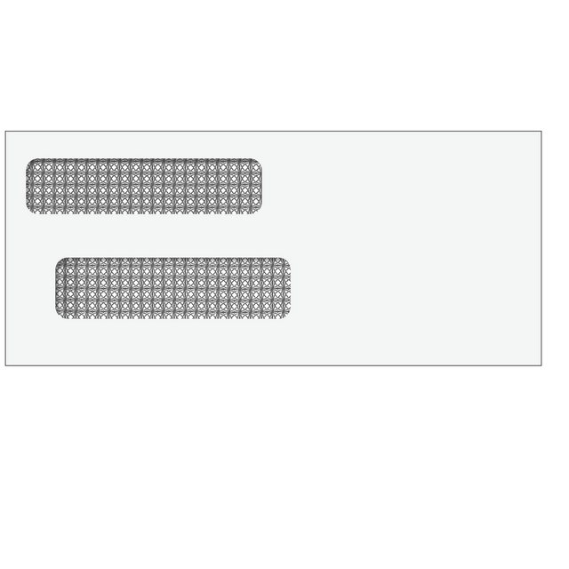 Double Window Envelope (Moisture Seal) 3 7/8 x 8 7/8 -500 Qty