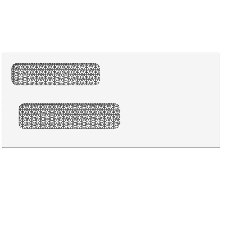 Double Window Envelope (Moisture Seal) 3 3/4 x 8 5/8 -500 Qty