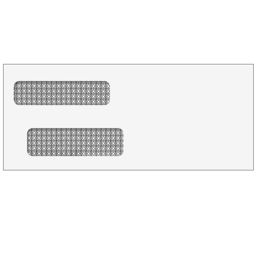 Double Window Envelope (Moisture Seal) 3 7/8 x 9 1/8 -500 Qty