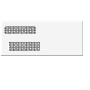 Double Window Envelope (Self Seal) 3 7/8 x 9 1/8- 500 Qty