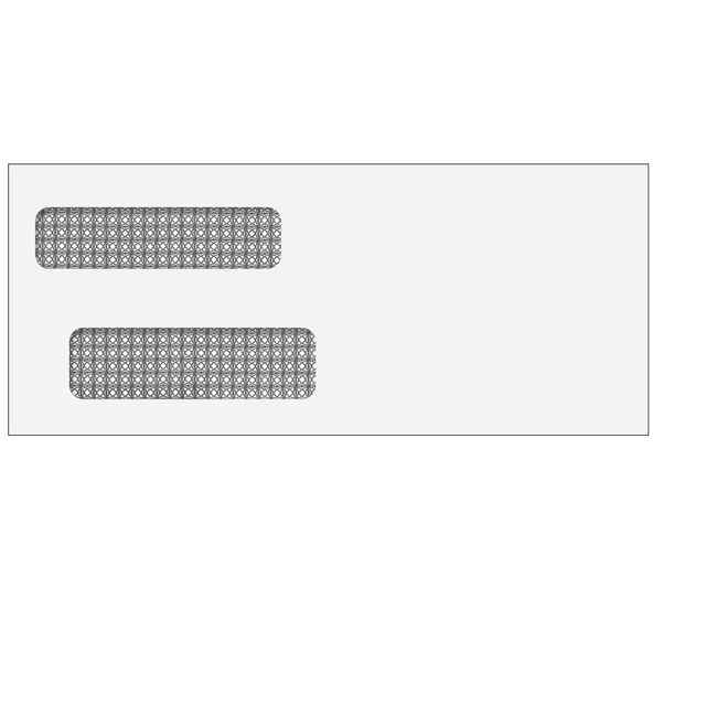 Double Window Envelope (Self Seal) 3 7/8 x 9 1/8- 500 Qty