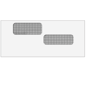 Double Window Envelope (Moisture Seal) 4 1/8 x 9 1/2 -500 Qty