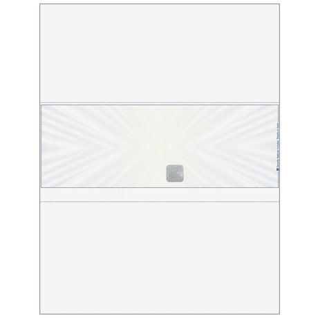 Prismatic Star With Hologram Blank Business Check in Middle