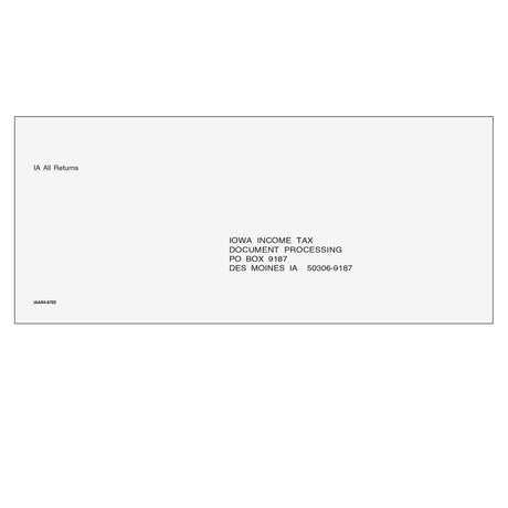 Iowa All Returns & E-File Envelope