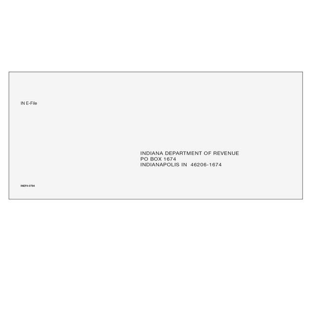 Indiana State E-File Envelope