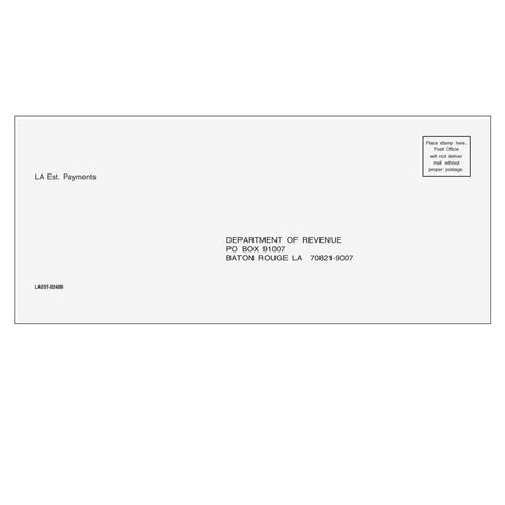 Louisiana Estimate Envelope