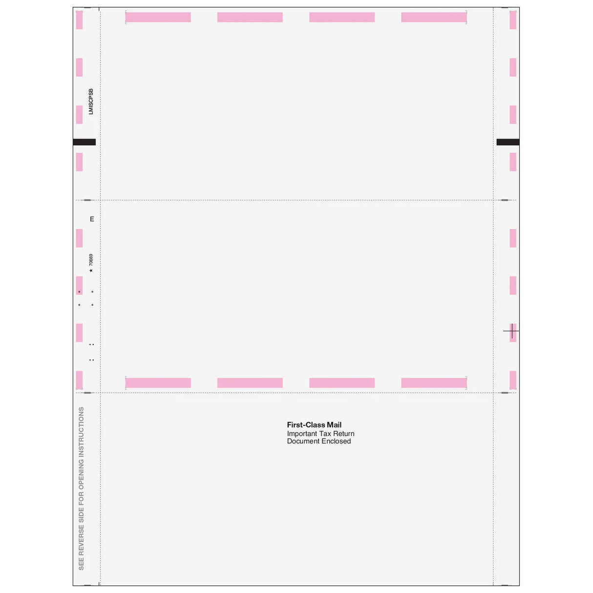 MISC Miscellaneous Information Blank Pressure Seal Z-Fold Form