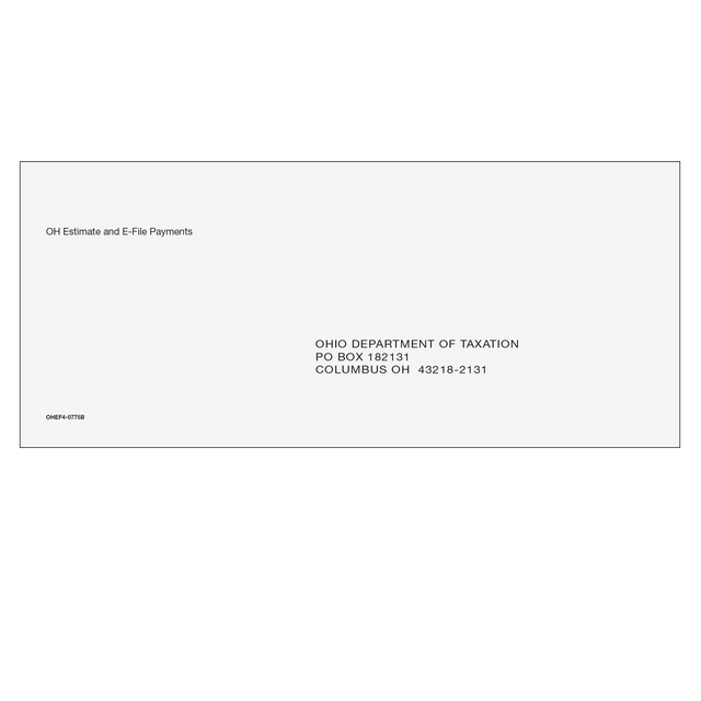 Ohio State Estimate & E-file Envelope