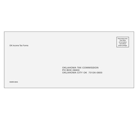 Oklahoma Income Tax Envelope